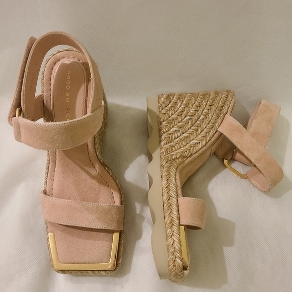 Good American Shoes - Good American Women's Espadrille Wedge Sandals Sz 8. Cute shoes!